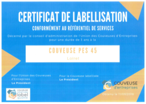 Certificat de labellisation PES 45